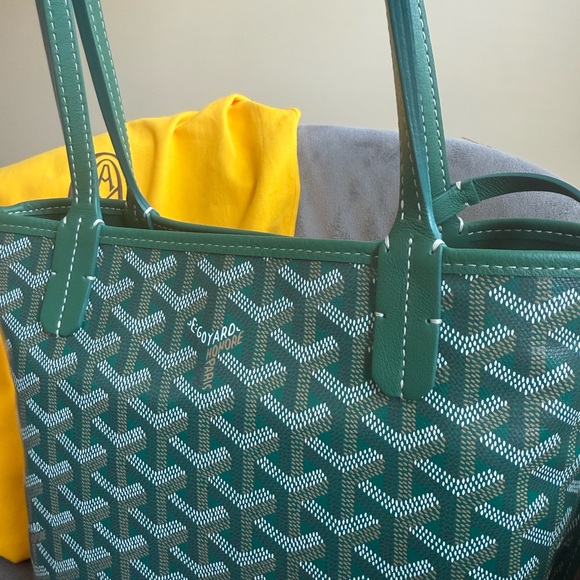 AUTHENTIC Goyard Green Mini Anjou Tote - Picture 3 of 10